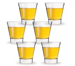 6er Set Whiskygläser á 35 cl aus gehärtetem Glas / Trinkglas / Trinkbecher / Whiskybecher / Softdrinkglas