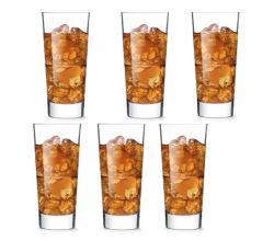 6er Set Longdrinkgläser á 35 cl aus gehärtetem Glas / Trinkglas / Trinkbecher / Longdrink / Softdrinkglas