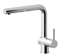 AquaCucina 45001-00 Armatur LAGO S in CHROM mit ausziehbarem Auslauf / Küchenarmatur / Einhebelmischer