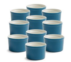 10er SET Coloured Cottage Ofenform 10 x 7 cm in Blau von Maxwell & Williams