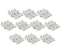 10er SET Thebo Adapter 3-polig ST18 Stecker Kupplung in weiss / Zubehör