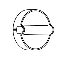 Air-Circle AEROBOY Verschlussklappe für 150er Version - aus Retoure mit Kleberesten und leichten Kratzern / Dunstabzugshaubenzubehör