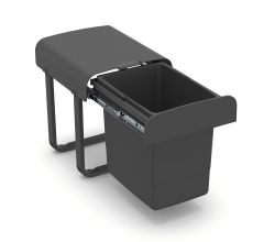 EKOTECH Abfallsammler ALADIN 40 mit 15 Liter Füllvolumen für 40 cm Schrankbreite, Kunststoff Oriongrau