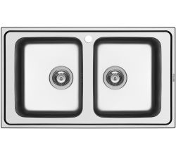 PYRAMIS ALEA 2B Spüle aus Edelstahl - Ausschnittsmaß 840 x 480 