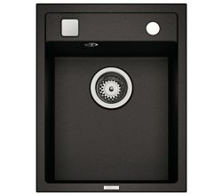 NABER Spüle ANGOLA 40 in NERO mit Drehexcenterbedienung / Cin-Nagranit / Granitspüle
