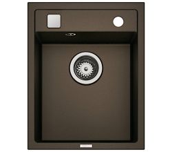 NABER Spüle ANGOLA 40 in ESPRESSO mit Drehexcenterbedienung / Cin-Nagranit / Granitspüle