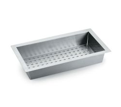 Restebeckeneinsatz 1106051 aus Edelstahl / 466 x 252 mm / Abtropfschale / Resteschale