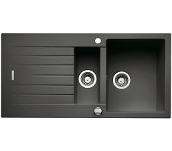 NABER Spüle ANGOLA 150 mit Drehexcentergarnitur verchromt / Auflagespüle / 60 cm Schrankbreite