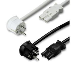 Anschlussleitung mit Schukostecker und Kupplungsteil / Zubehör / Thebo-Licht / Anschluss / Kupplungsleitung