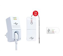 Protector Funk-Abluftsteuerung AS-5030.3 mit Thermo-Sensor und Fenster-Sender / Abluftsteuerung / Fensterschalter Wireless / Sensorschalter / Funksteuerung