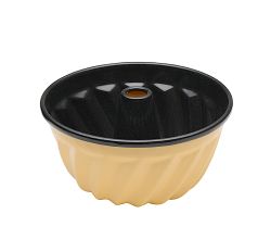 RIESS 0632-026 Gugelhupfform 24 cm, Emaille, CLASSIC, GOLDGELB / Emaillebackform