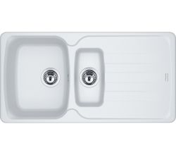 FRANKE Spüle ANTEA AZG 651-97 mit Excenterbedienung Drehknopf Chrom / Ausschnittmaß 950 x 480 mm R27 / Granitspüle