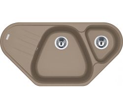 FRANKE Spüle ANTEA AZG 661-96 E mit Excenterbedienung Drehknopf Chrom / Ausschnitt nach Schablone / Granitspüle