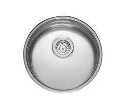 Reginox L18 390 KG-CC (304) OHNE ÜBERLAUF Rundbecken-Edelstahlspüle - Ausschnittmaß Platte (Ø): 420 mm / medizinisches Becken clean & care / Spüle Edelstahl