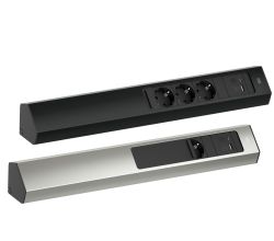 BACHMANN CASIA 2 Lang mit 3 Schuko-Steckdosen und USB A u. C und Teleskopelement / Deutsche Norm