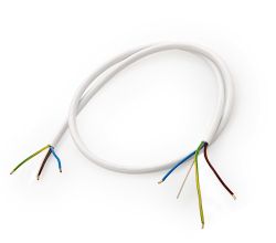 BACHMANN 118.270 Herdleitung H05VV-F 3G2,5mm², 1,50 m, weiß, AEH/AEH / Anschlusskabel