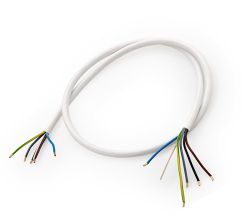 BACHMANN 119.274 Herdleitung H05VV-F 5G2,5mm², 2,00 m, weiß, AEH/GKS / Anschlusskabel