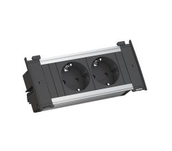 BACHMANN 927.200 KAPSA 2-fach Einbau Steckdose mit Stromzuleitung / Steckdosenleiste / Schukosteckdosen