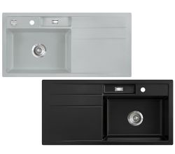 Flächenbündige Spüle KeraDomo BELA 100 F von Systemceram / Keramikspüle