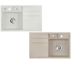 Flächenbündige Spüle KeraDomo BELA 78 F von Systemceram / Keramikspüle