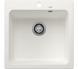 BLANCO Spüle NAYA 5 mit Ablaufgarnitur ohne Ablauffernbedienung / Ausschnitt: 495 x 490 mm / Silgranit