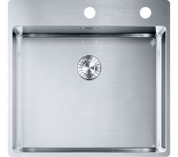 FRANKE Spüle BOX BXX 210-50 A mit Drehexcenterventil Edelstahl-Optik