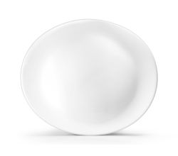 CreaTable - ITALIAN PARTY - Steakteller WHITE oval 30 cm aus Opalglas