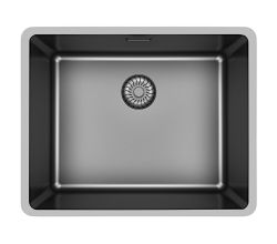 CARESSI CAPPMX50R20GM Spüle in GUN METAL ohne Hahnbank / ab 60 cm Schrankbreite / Einbauspüle / Edelstahlspüle