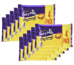 10er SET Cadbury Dairy Milk Caramel Schokoriegel 4er Pack (4 x 37 g) / Karamell Schokoladen Riegel