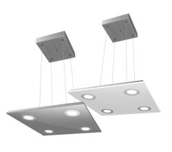 CAVO LED Pendelleuchte mit Edelstahlgehäuse und Acrylglas in weiß oder metallic / Hängeleuchte