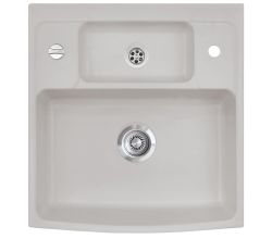 KeraDomo Elementspüle CENTRA 60 für AP-Tiefe 60 cm inkl. Excenterbedienung / systemceram / Keramikspüle
