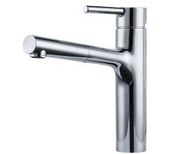 FRANKE Armatur CENTRO mit Zugauslauf in CHROM / Einhebelmischer