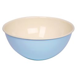 RIESS 0438-006 Obst- und Salatschüssel 30 cm, 4,5 Liter, Emaille, BLAU PASTELL