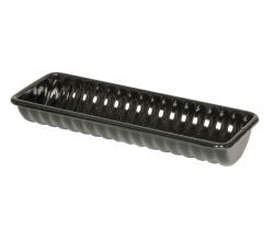 RIESS 0637-022 Rehrückenform 30 x 10 cm, Emaille, Profibäcker, Schwarz / Kuchenform