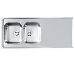 ALVEUS Doppelbecken-Aufsatzspüle Classic Pro 110 / Ausschnittsmaß 720 x 410 mm / Spüle / Auflagespüle / Zweibeckenspüle / Edelstahlspüle