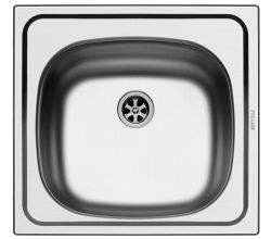 PYRAMIS Clean & Care Spüle E33 Edelstahl ohne Überlauf / Ausschnitt 445x415 / Edelstahlspüle / Spüle