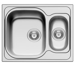 PYRAMIS Edelstahl-Einbauspüle für den medizinischen Sektor ohne Überlauf 1,5 Becken / Ausschnitt 600x480 / Edelstahlspüle / Spüle