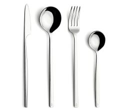 COMAS Besteck-Set ATLANTIDA, 24 Teile Edelstahl 18/10 poliert / Tafelbesteck