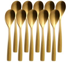 10er SET COMAS 6097 Tafellöffel BARCELONA GOLD Edelstahl 18/10 / PVD-Beschichtung / Gold-Finish
