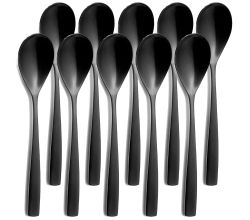 10er SET COMAS 6103 Tafellöffel BARCELONA SCHWARZ Edelstahl 18/10 / PVD-Beschichtung / Black-Finish