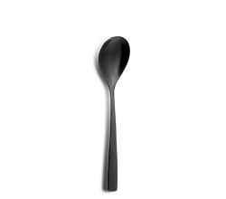 COMAS 6354 Dessertlöffel BARCELONA SCHWARZ Edelstahl 18/10 / PVD-Beschichtung / Black-Finish