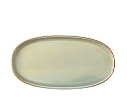 COMAS OLIVA ovaler Teller 34 cm, 6 Stück, Porzellan