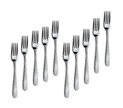 10er SET COMAS Kuchengabel SANTORINI Edelstahl 18/10