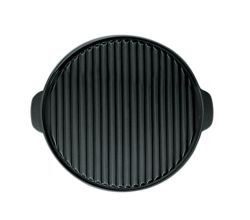 CreaTable Grillplatte SCHWARZ aus hochwertigem Spezialporzellan / BBQ - Schale / Grillporzellan