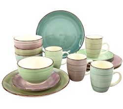 CreaTable 20864 Kombiservice BELLA CASA 16 tlg. aus Steingut