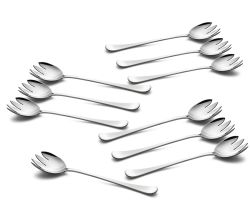 10er SET Serviergabel COSMOPOLITAN groß aus Edelstahl / Servierbesteck / Maxwell & Williams / Vorlegegabel / Salatserviergabel