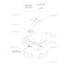 Fuß Blende für Cube Abfaltrennsystem. Passend für Cube 41A, 41F, 41F, 41H, 50A, 50H und Eck. / Abfallsorter / Ersatzteil / Cube