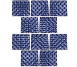 10er SET Medina Untersetzer Taza, Keramik/Kork, 9,5 x 9,5 x 0,75 cm, DU0019