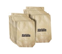 10er SET DEISS 07001 - Papiersäcke braun - 70 Liter - Maße (LxBxT): ca. 85 x 55 x 20 cm / Papier-Müllbeutel / EMIL DEISS