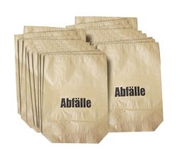10er SET DEISS 07002 - Papiersäcke braun - 120 Liter - Maße (LxBxT): 95 x 70 x 20 cm / Papier-Müllbeutel / EMIL DEISS